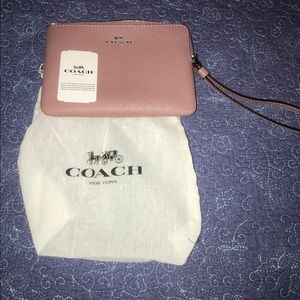 Coach Blush color wristlet NWT